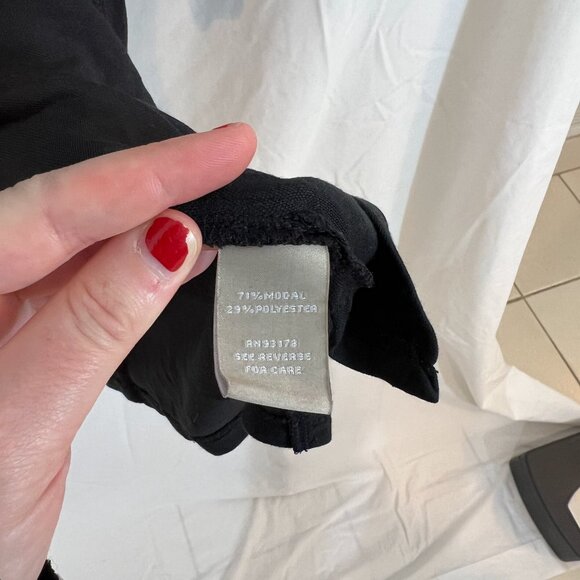 Joan Vass Studio Women's Black 3/4 Sleeve Structured Flare Top Size Small - Picture 4 of 6